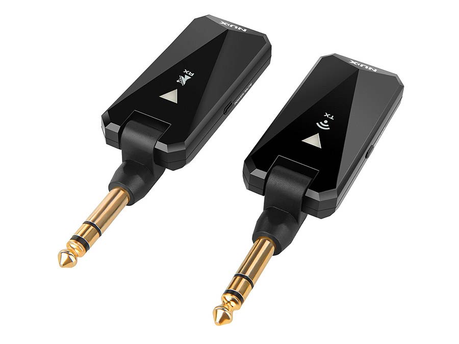 NUX: 2.4 GHz draadloos systeem voor gitaar, jack plug zender en ontvanger, automatisch pairing systeem
