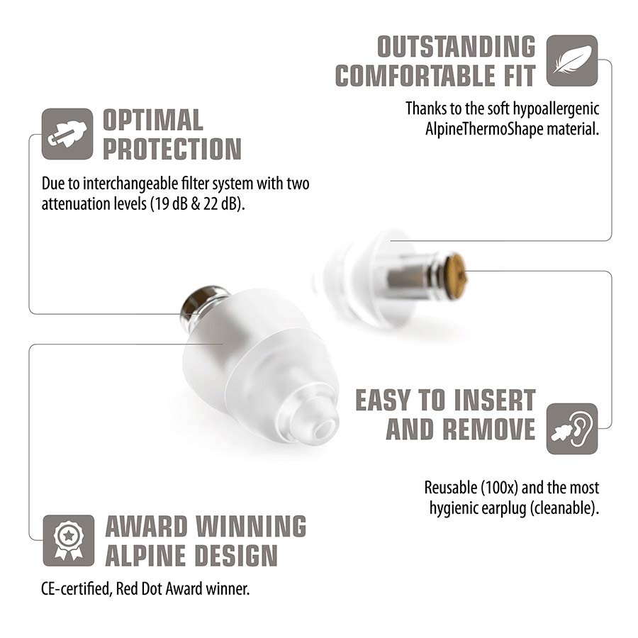 Alpine Hearing Protection ALP-MS MusicSafe oordoppen voor muzikanten transparant afbeelding 4