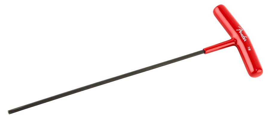 Fender truss rod wrench, 'T-style', 1/8", red
