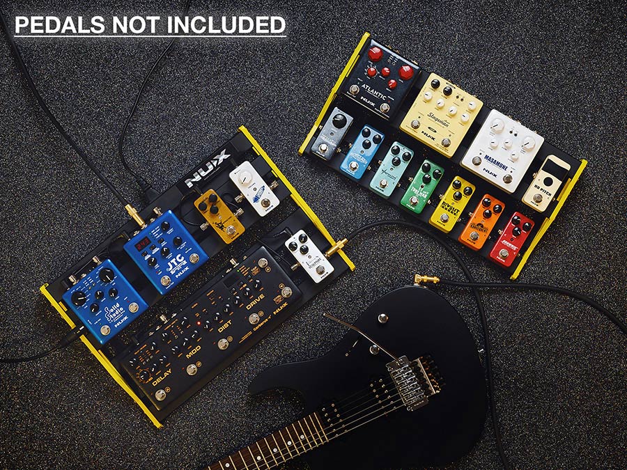 NUX: pedal board Bumblebee L, 445mm (W) x 320mm (D) x 90mm (H), with carry bag
