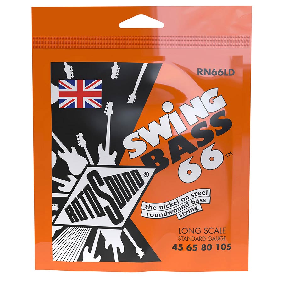 Rotosound RN66LD Swing Bass 66 string set electric bass nickel wound 45-105, standard gauge