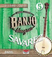 Savarez BN80L Bluegrass snarenset voor 5-snarige banjo – light