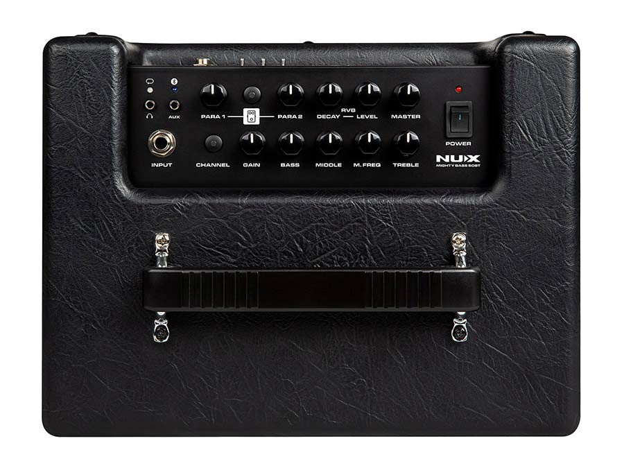 NUX: digitale basversterker, 50 watt, 6,5" speaker, modeling, drumcomputer + looper, BT, incl footswitch