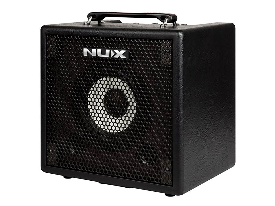NUX: digitale basversterker, 50 watt, 6,5" speaker, modeling, drumcomputer + looper, BT, incl footswitch