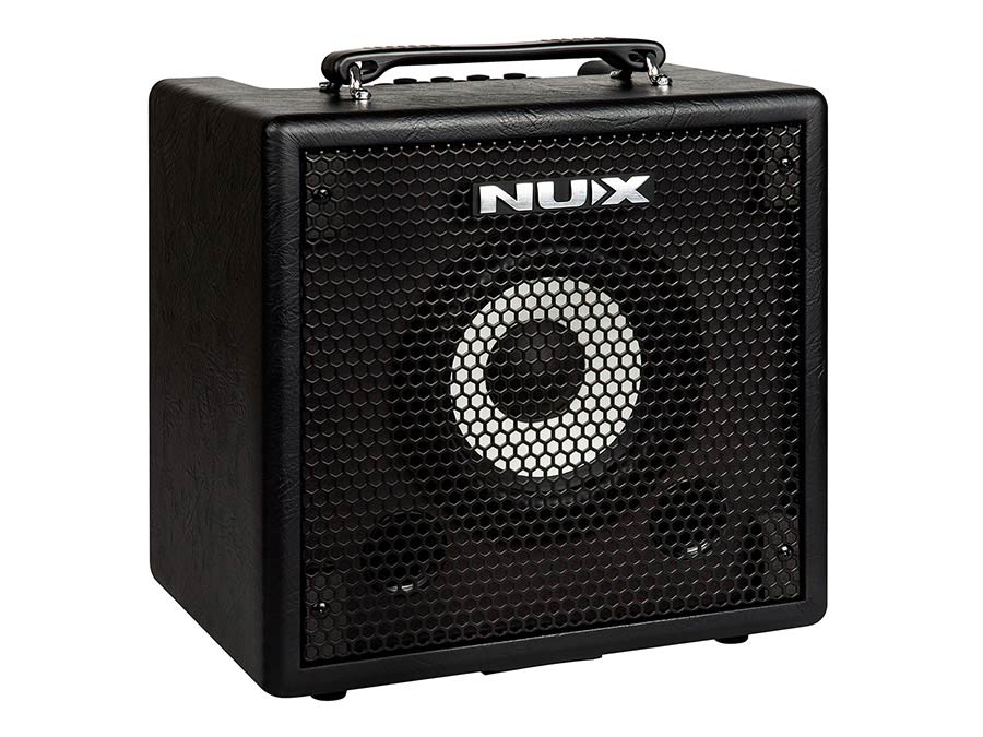 NUX: digitale basversterker, 50 watt, 6,5" speaker, modeling, drumcomputer + looper, BT, incl footswitch