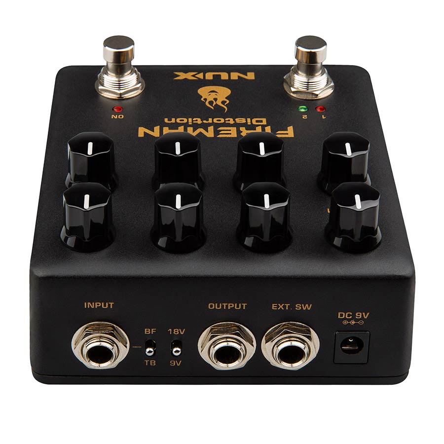 NUX: analoog dubbel-effectpedaal distortion FIREMAN