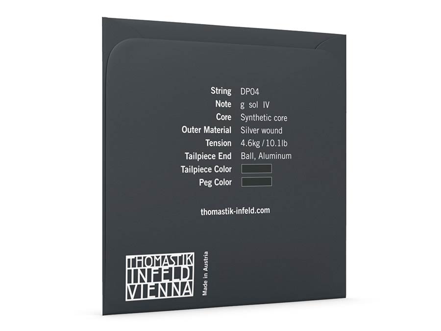 Thomastik-Infeld THDP-04 vioolsnaar G-4 4/4 medium, synthetische kern, zilver omwonden afbeelding 2