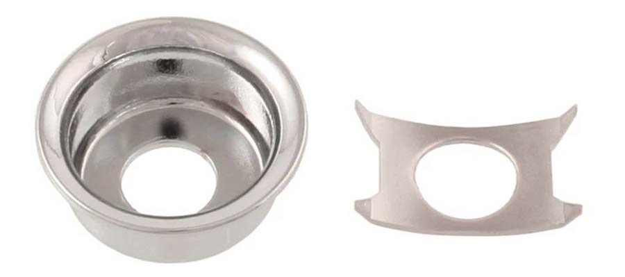 Allparts - AP0275001 - input cup jack plate for Telecaster®, nickel