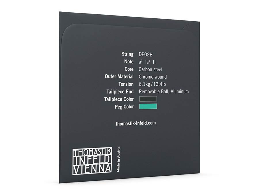 Thomastik-Infeld THDP-02B vioolsnaar A-2 4/4 medium, stalen kern, chroom omwonden afbeelding 2