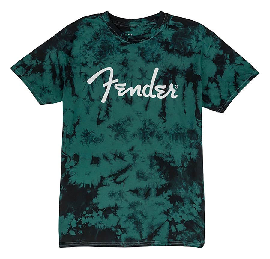 Fender tie-dye logo t-shirt, blue, M