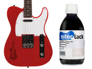NitorLACK - N480053112 - dye red/cherry for electric and classical/flamenco guitar - 250ml bottle