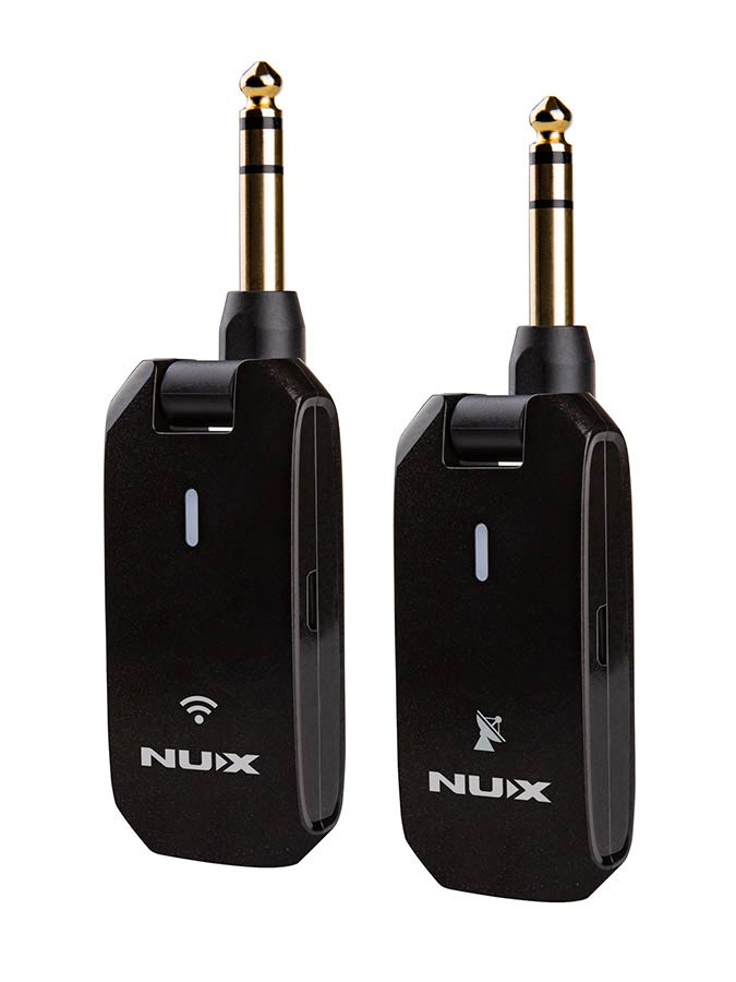 NUX: draadloos systeem voor gitaar en bas, zakformaat, jack plug zender en ontvanger, 5.8GHz band
