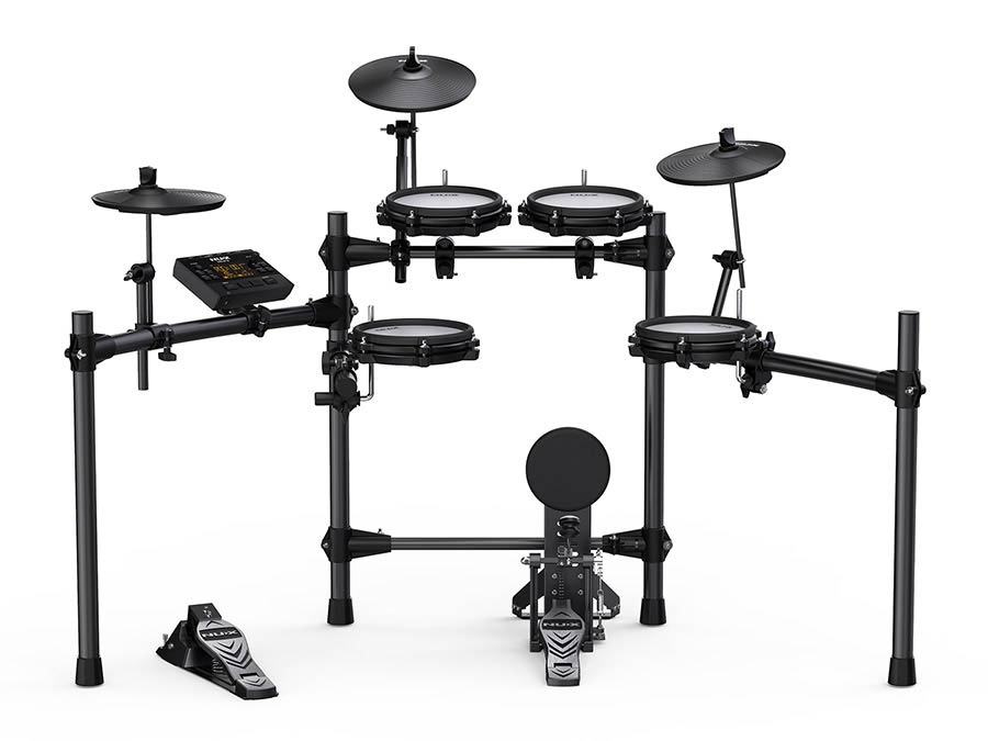 NUX: digitaal drumstel, 8 delig, mesh drumvellen, uitgebreide module, Bluetooth
