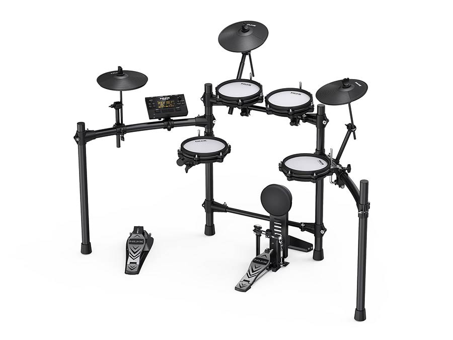 NUX: digitaal drumstel, 8 delig, mesh drumvellen, uitgebreide module, Bluetooth