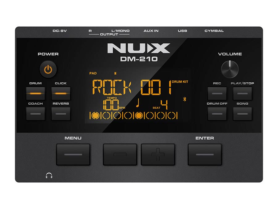 NUX: digitaal drumstel, 8 delig, mesh drumvellen, uitgebreide module, Bluetooth