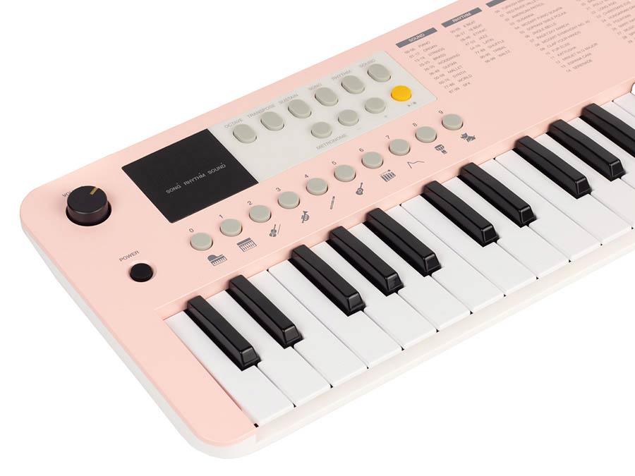 keyboard, 37 mini-size keys, with USB-C cable for power supply, 1 x 2 W - pink