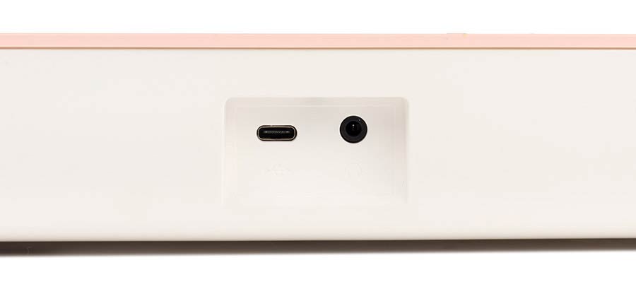 keyboard, 37 mini-size keys, with USB-C cable for power supply, 1 x 2 W - pink