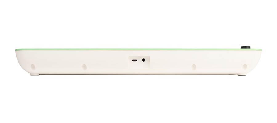 keyboard, 37 mini-size keys, with USB-C cable for power supply, 1 x 2 W - green