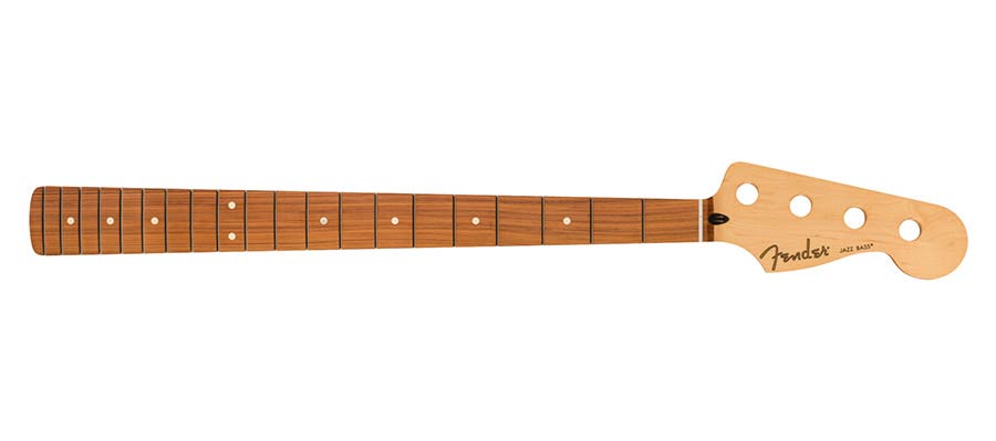 Fender Player Series Jazz Bass® neck, 20 medium jumbo frets, pau ferro, 9.5", modern "c"