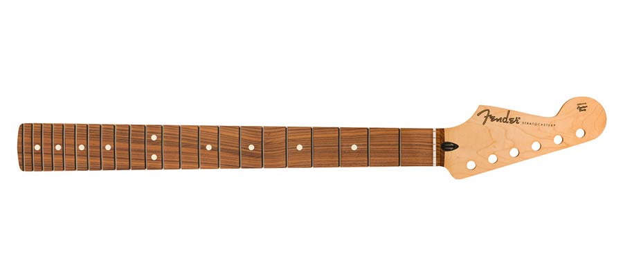 Fender Player Series Stratocaster® reverse headstock neck, 22 medium jumbo frets, pau ferro, 9.5", mod. C