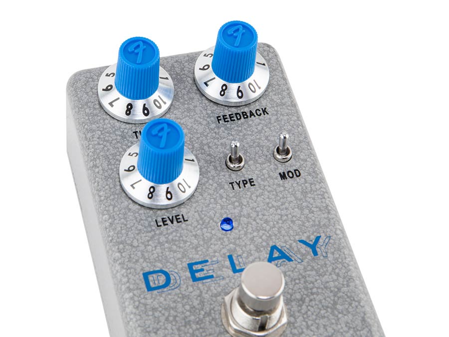 Fender hammertone delay effectpedaal voor gitaar en bas