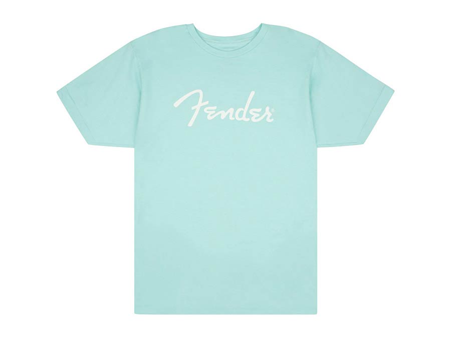 Fender spaghetti logo t-shirt, daphne blue, M