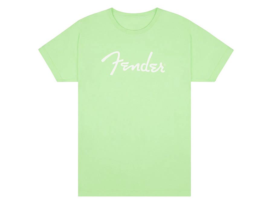Fender spaghetti logo t-shirt, surf green, M