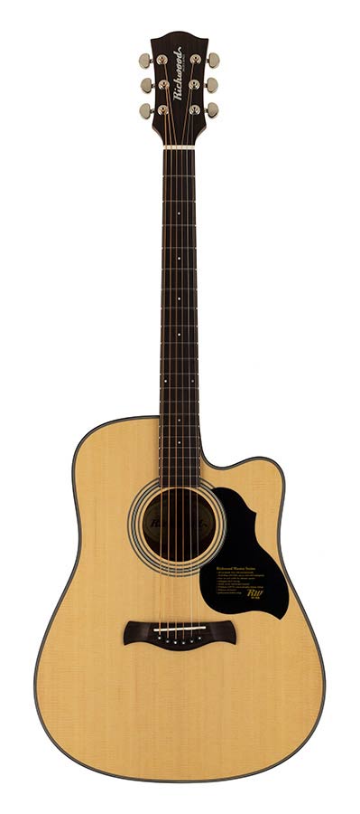 Richwood D-240-C All Solid Master Series custom shop dreadnought, glanzend sparren en mahonie, cutaway