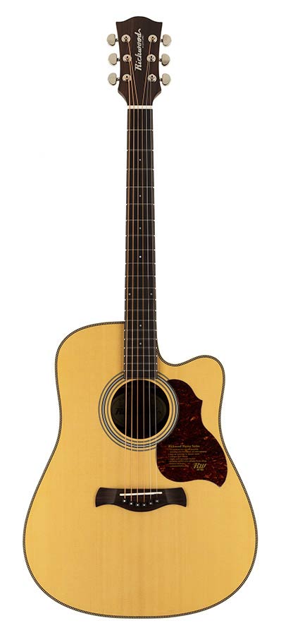Richwood D-265-CVA All Solid Master Series custom shop dreadnought, sparren en palissander, cutaway, vintage aged afgewerkt