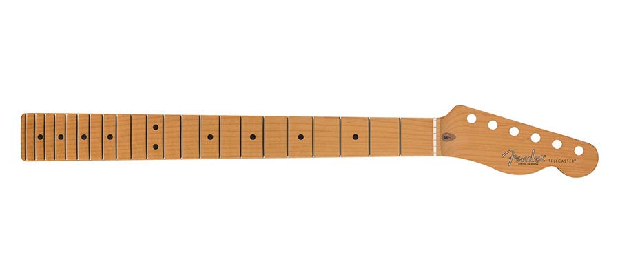 Fender American Professional II roasted maple Telecaster neck, 22 narrow tall frets, 9.5" maple fingerboar