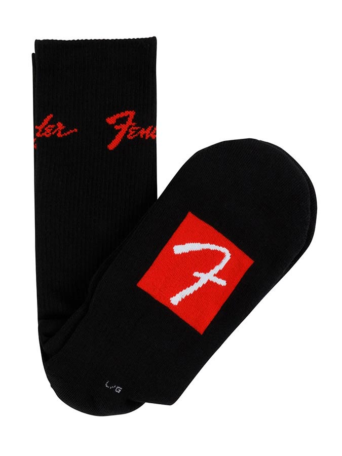Fender Clothing logo stompsock, black, large