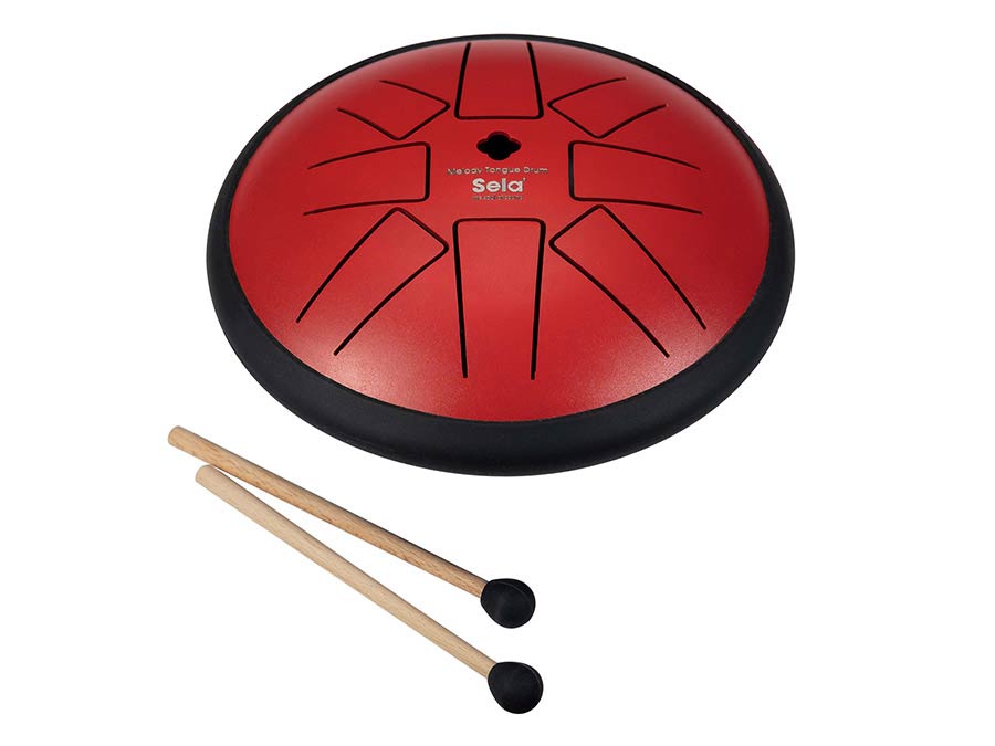 Sela Tongue Drum 6", 8 Tongues, F Minor, rood
