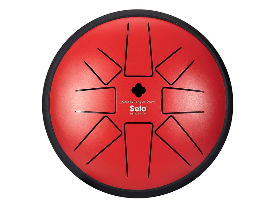 Sela Tongue Drum 6", 8 Tongues, F Minor, rood