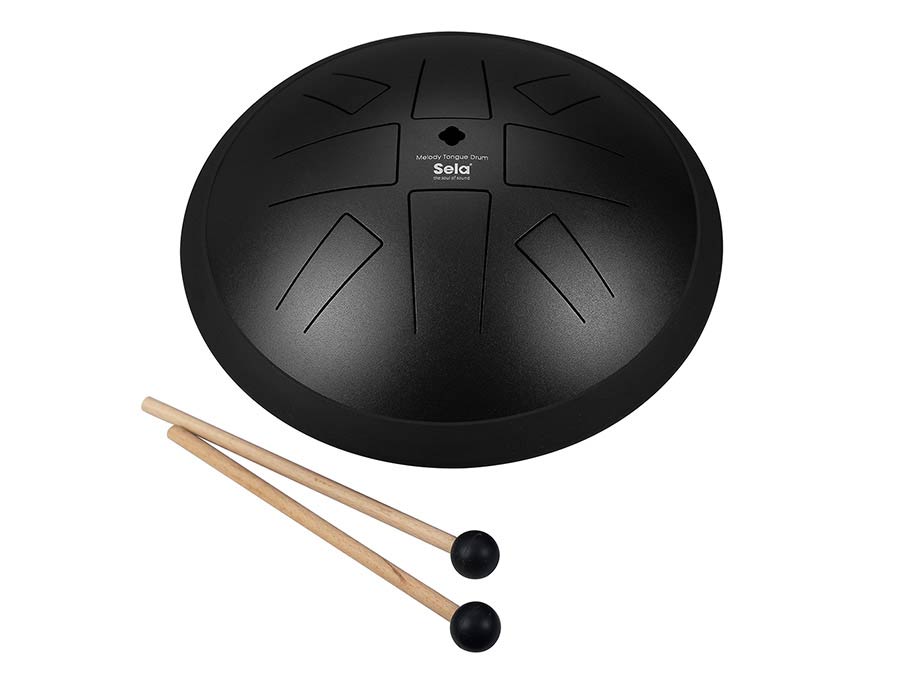 Sela Tongue Drum 10", 8 Tongues, A Hirajoshi, zwart