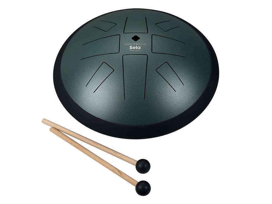 Sela Tongue Drum 10", 8 Tongues, C Golden Gate, Dark Green