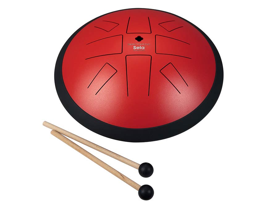 Sela Tongue Drum 10", 8 Tongues, C Pygmy, rood