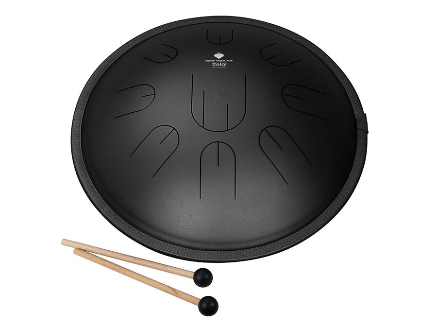 Sela Tongue Drum 14", 9 Tongues, D Kurd, zwart