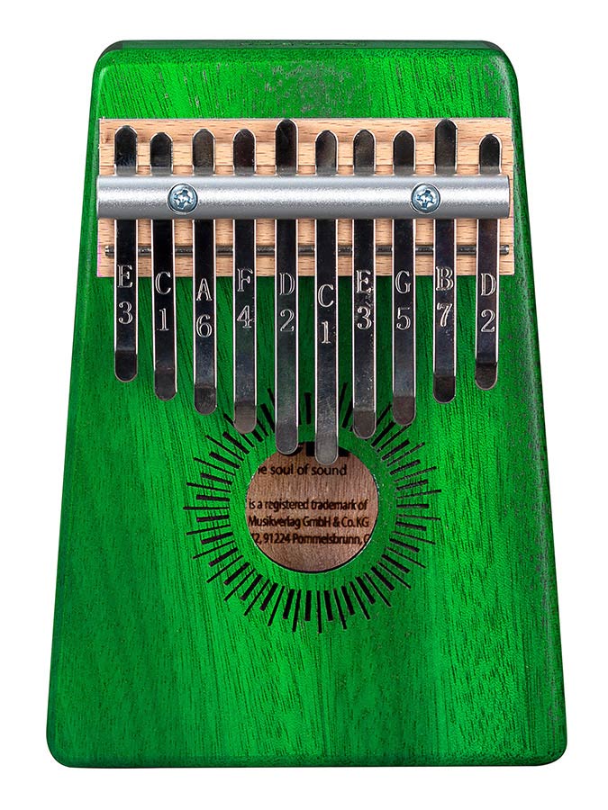 Sela Kalimba Mahogany 10" Green