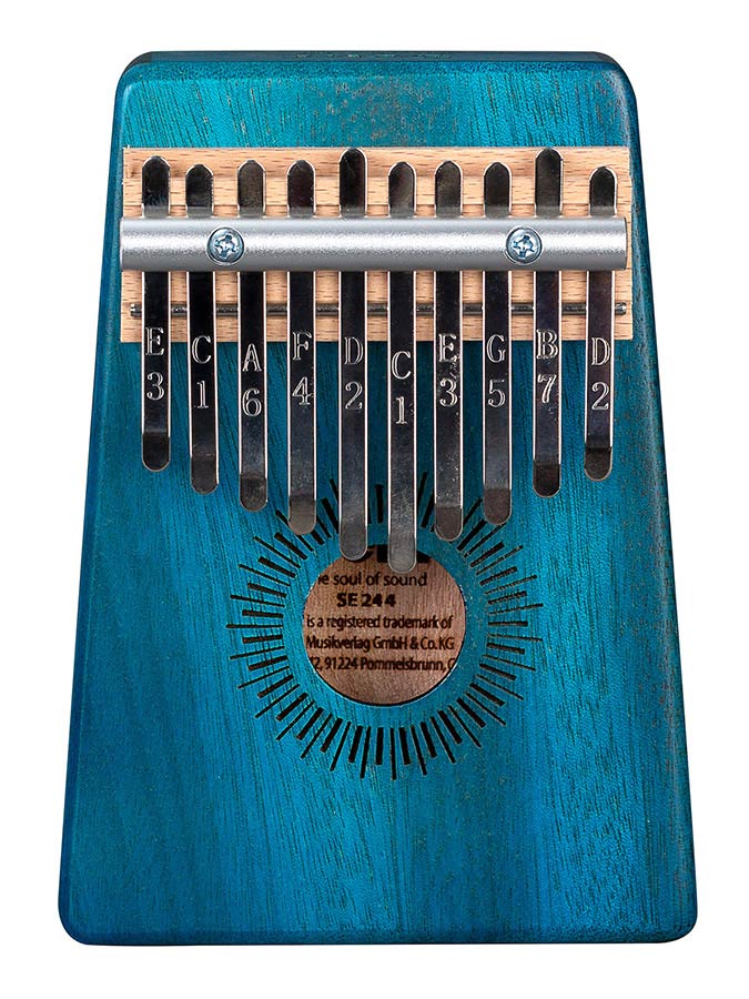 Sela Kalimba Mahogany 10" blauw