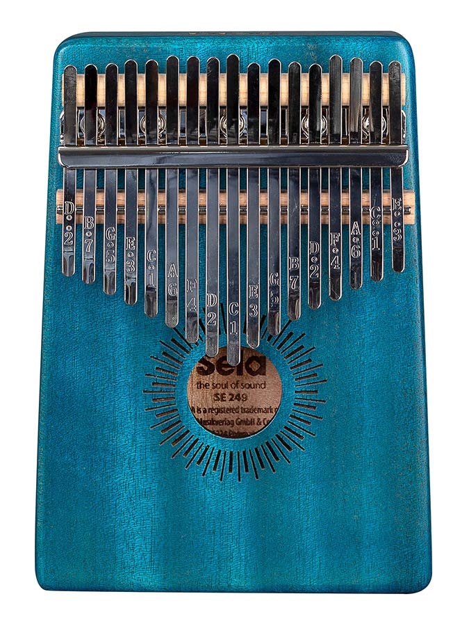 Sela Kalimba Mahogany 17" blauw