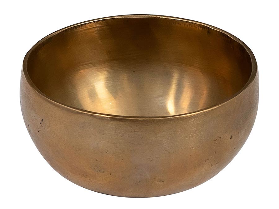 Sela Brass Singing Bowl 12cm, met klopper, viltring en katoenen tas