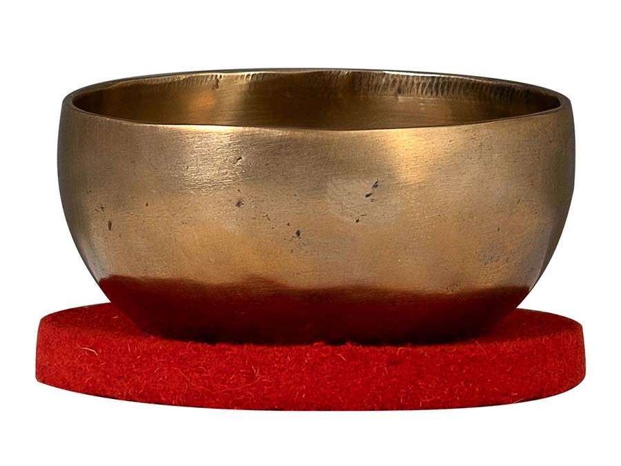 Sela Brass Singing Bowl 12cm, met klopper, viltring en katoenen tas