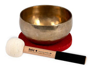 Sela Brass Singing Bowl 15cm, met klopper, viltring en katoenen tas