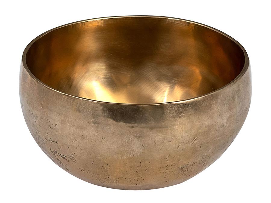 Sela Brass Singing Bowl 15cm, met klopper, viltring en katoenen tas