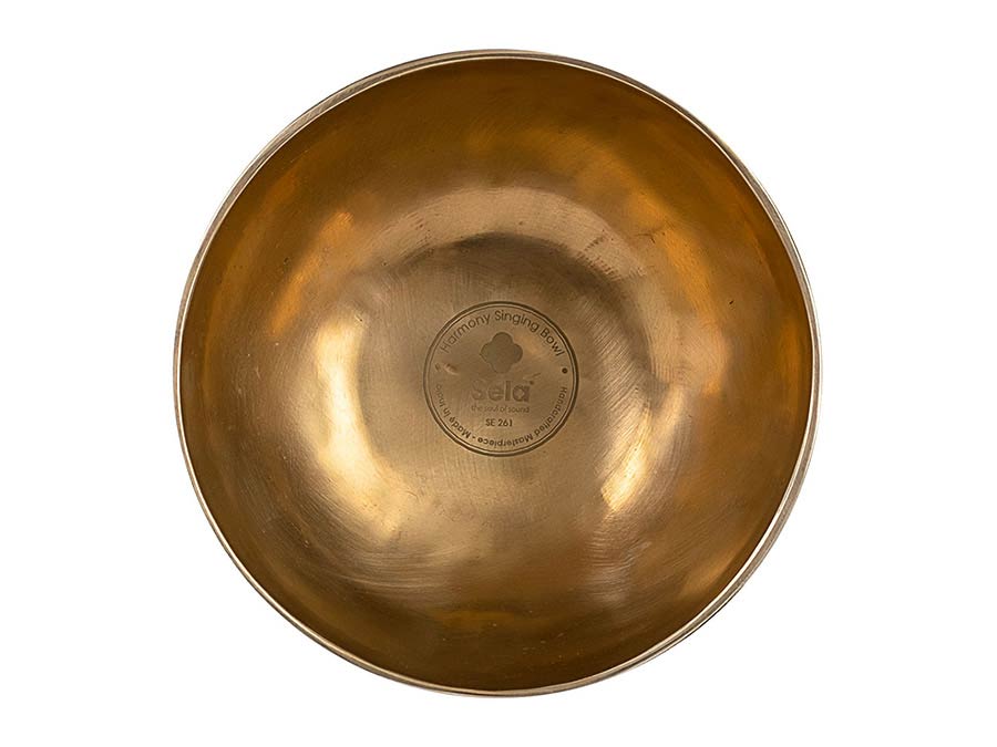 Sela Brass Singing Bowl 15cm, met klopper, viltring en katoenen tas