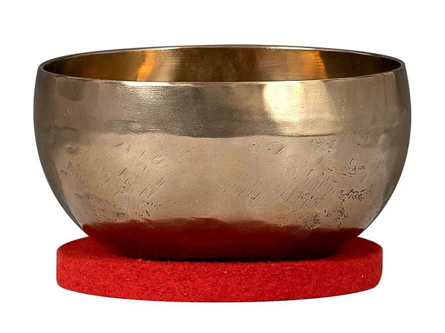 Sela Brass Singing Bowl 15cm, met klopper, viltring en katoenen tas