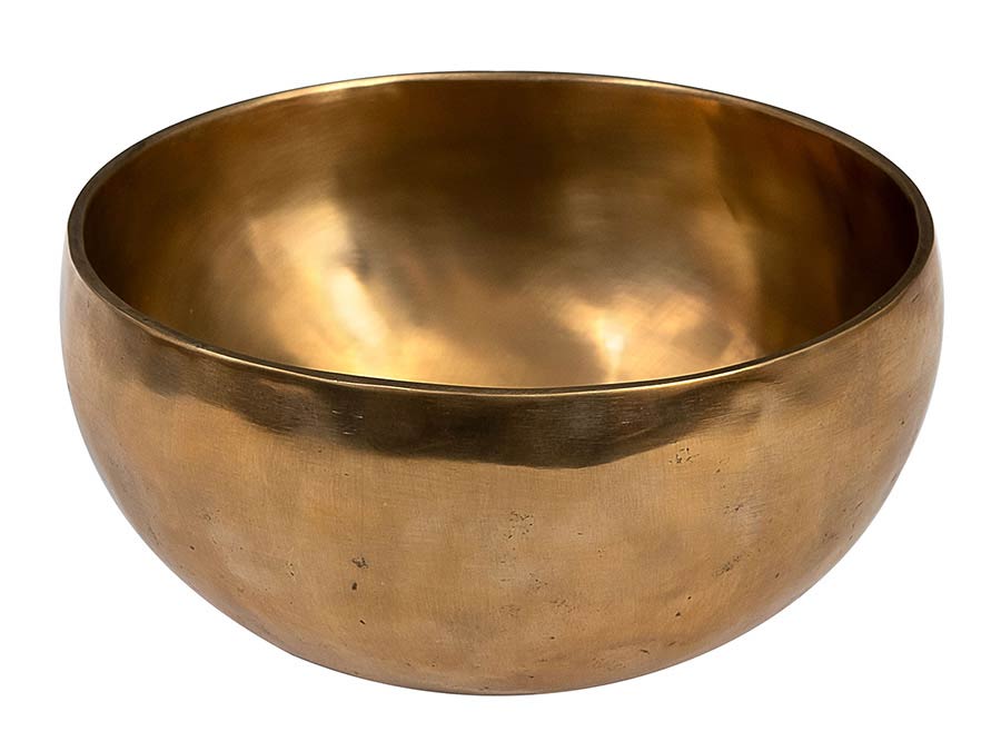 Sela Brass Singing Bowl 17cm, met klopper, viltring en katoenen tas