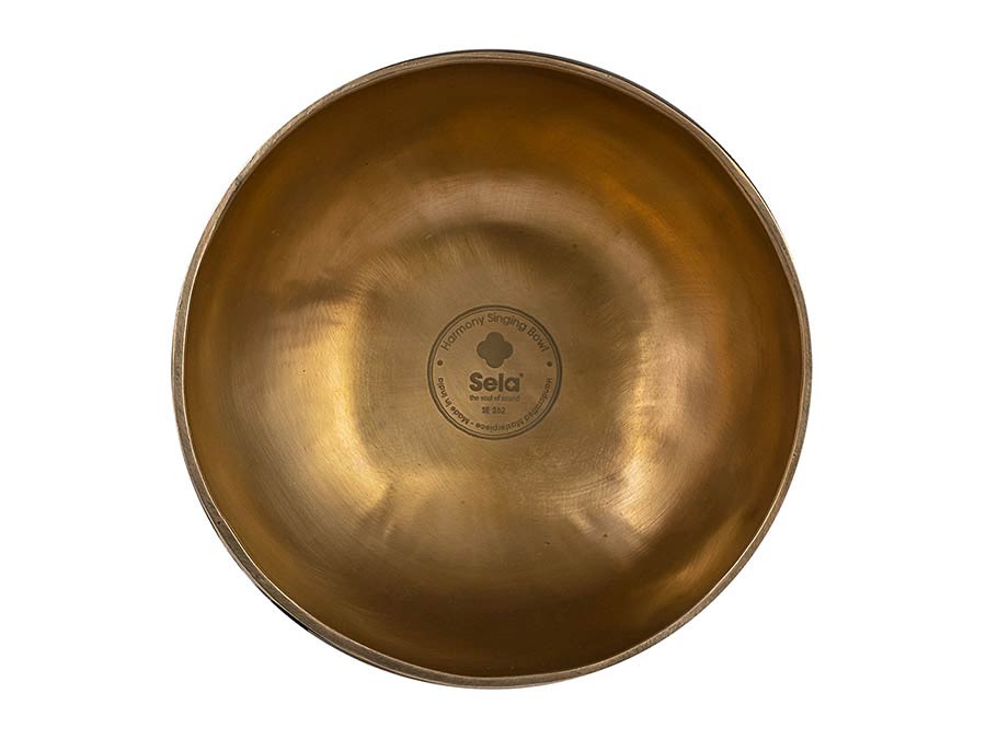 Sela Brass Singing Bowl 17cm, met klopper, viltring en katoenen tas