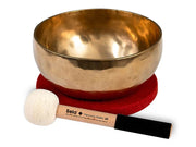 Sela Brass Singing Bowl 19cm, met klopper, viltring en katoenen tas