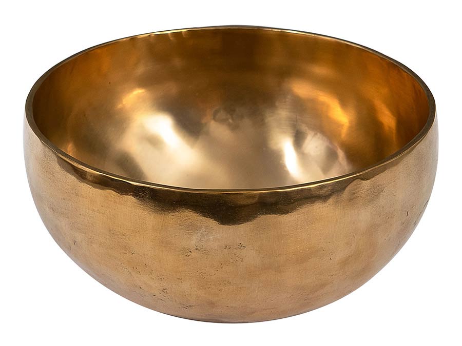 Sela Brass Singing Bowl 19cm, met klopper, viltring en katoenen tas
